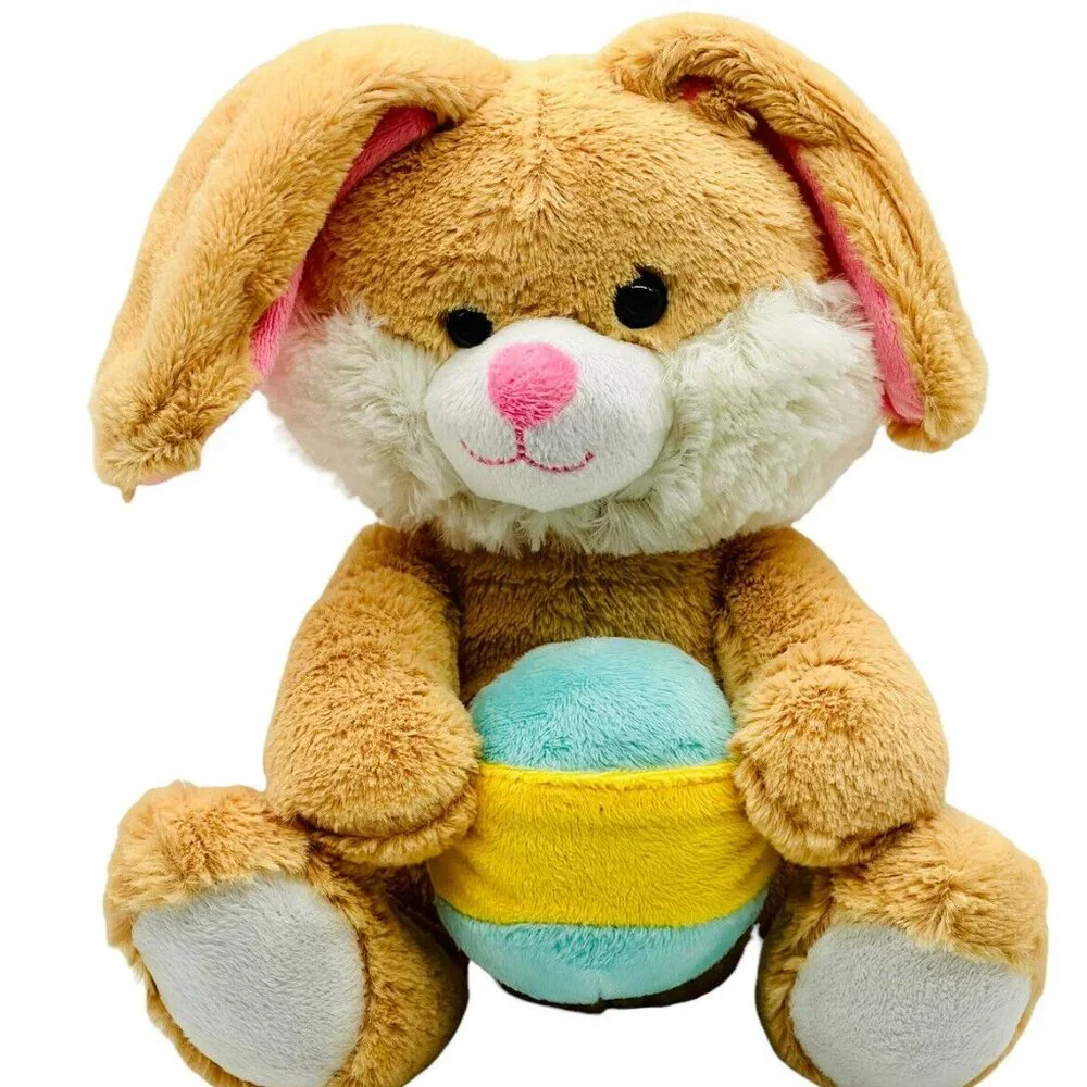 Animal Adventure Bunny Plush‎ with Easter Egg Rabbit Pink Ears 10” Soft Cuddly